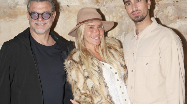 מורן איזנשטיין וחיים צינוביץ' עם שון בלאיש (צילום: אור גפן)