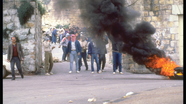 אינתיפאדה ראשונה רמאללה (צילום: ארכיון לעמ)
