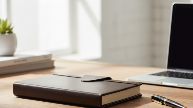 מחברת חומה דמוי עור, רשת ג'נטלמן (צילום: יח"צ)