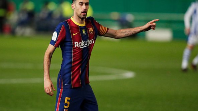 סרחיו בוסקטס במדי ברצלונה (צילום: David S. Bustamante/Soccrates/Getty Images)