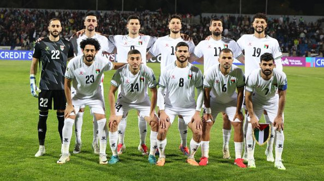 שחקני נבחרת פלסטין (צילום: Gettyimages)