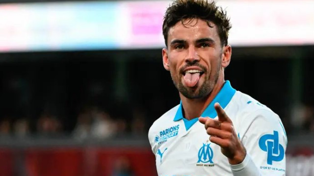 שער ראשון במדי מארסיי. מאט אוריילי (צילום: GettyImages, JEAN-CHRISTOPHE VERHAEGEN/AFP)