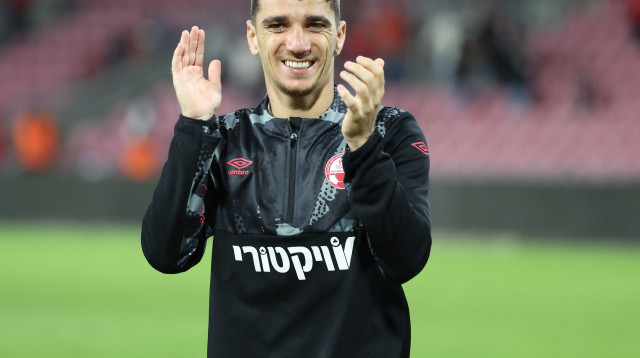 מלך שערי הליגה חוגג עוד שער ניצחון. דן ביטון (צילום: דני מרון)