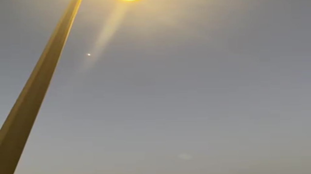 תיעוד הכטב"ם החות'י באילת (צילום: שימוש לפי סעיף 27א')