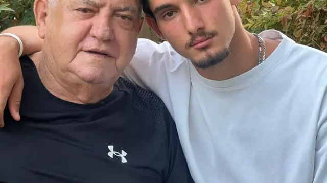 טל נעים וסבא שלמה שרף (צילום: באדיבות המשפחה)