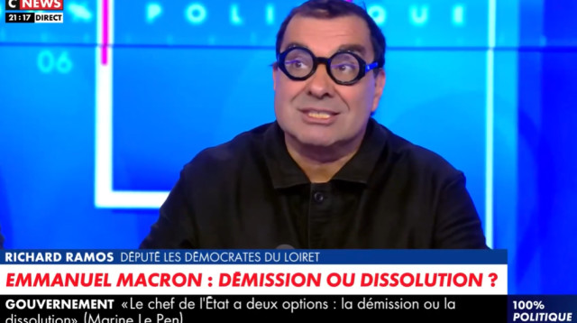 חבר הפרלמנט הצרפתי ריצ'רד ראמוס (צילום: צילום מסך)