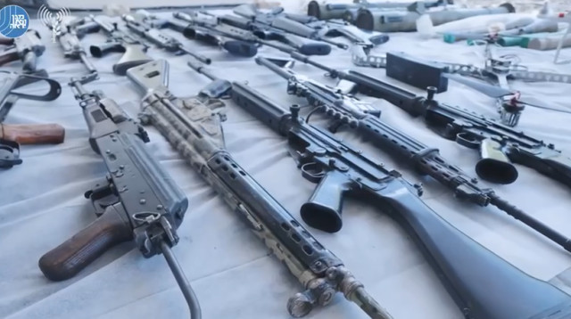 משלוח נשק מאיראן אשר עזה דרכו לאיו"ש ונתפס בפעילות של השב"כ וצה"ל (צילום: דוברות השב"כ)