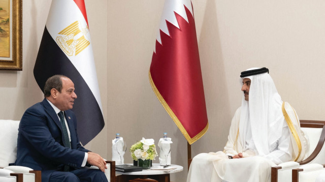 אמיר קטאר וא-סיסי (צילום: רויטרס)