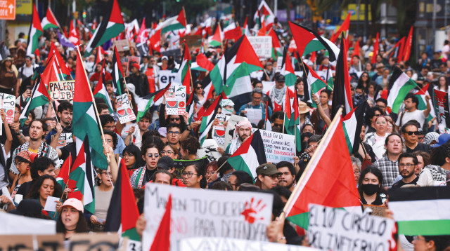 הפגנות פרו פלסטיניות (צילום: רויטרס)