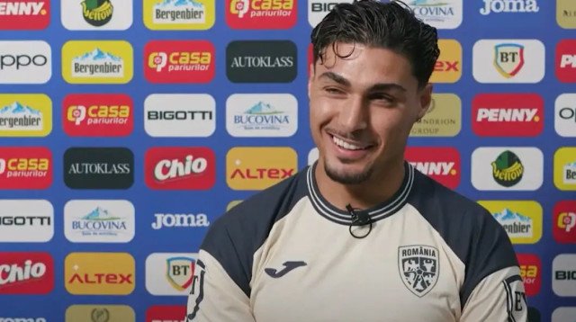 שחקן נבחרת רומניה ליסב עיסאת (צילום: אתר רשמי, ההתאחדות הרומנית)