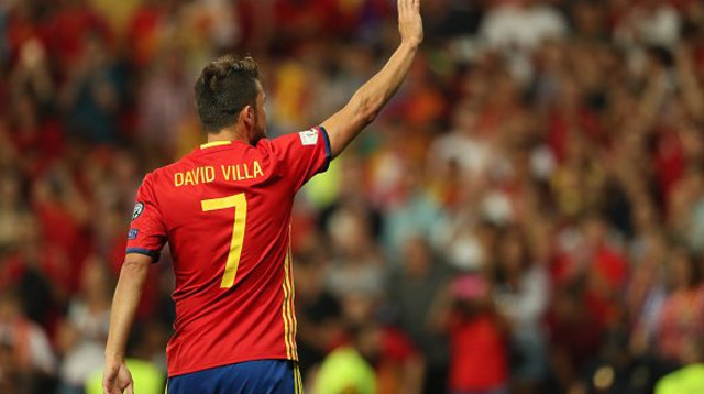דויד וייה במדי נבחרת ספרד (צילום: Matthew Ashton - AMA)
