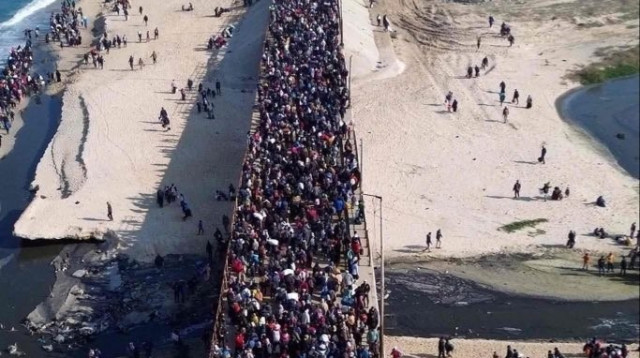 תושבי עזה חוזרים לצפון הרצועה עם כניסת הפסקת האש (צילום: שימוש לפי סעיף 27א')