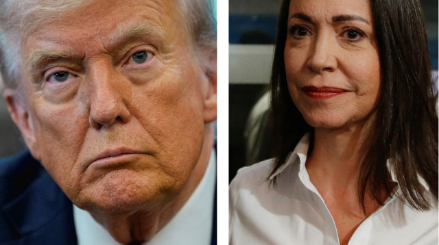 מריה קורינה מצ'אדו, דונלד טראמפ (צילום: רויטרס,לאונרדו פרננדז, רויטרס)