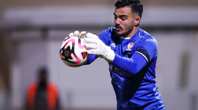 עבד יאסין שוער בני סכנין (צילום: מאור אלקסלסי)