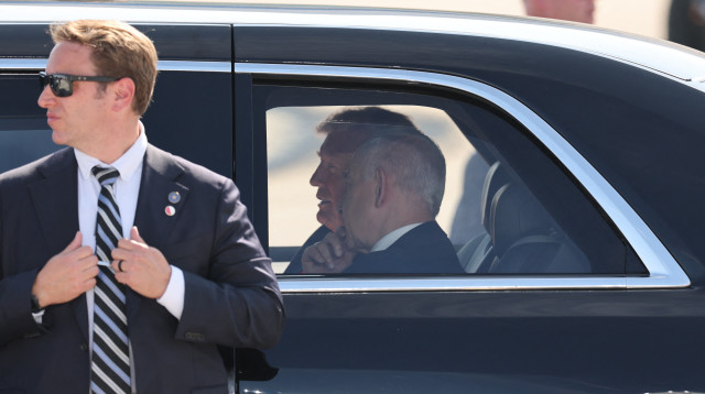 בנימין נתניהו, דונלד טראמפ (צילום: JACK GUEZ/AFP)