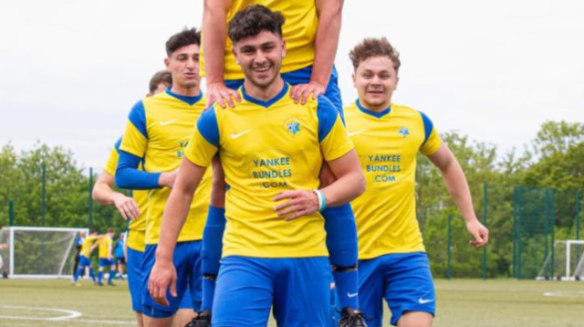 שחקני המועדון היהודי מנצ'סטר מכבי, (צילום: צילום מסך מדף הרשמי של מנצ'סטר מכבי)