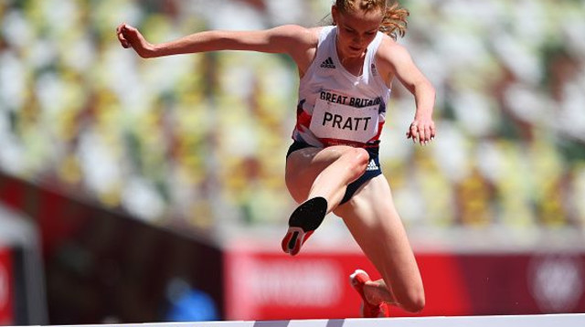 האתלטית איימי פראט במשחקים האולימפיים בטוקיו (צילום: Matthias Hangst)