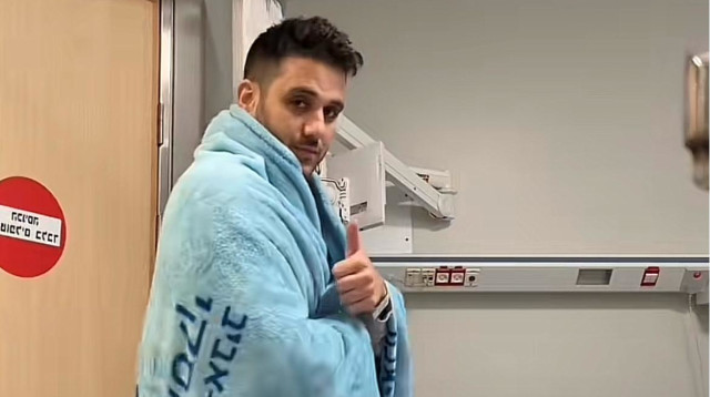 קווין רובין מאושפז (צילום: צילום מסך טיקטוק)