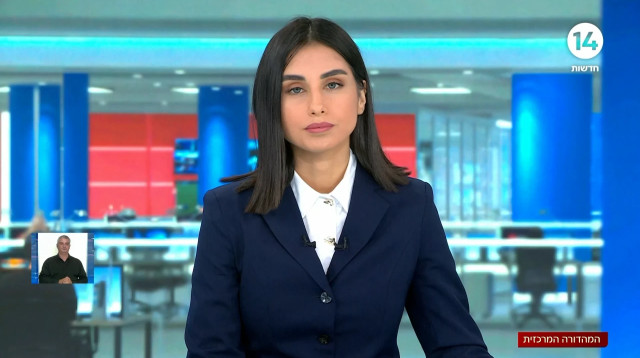 מגי טביבי בערוץ 14 (צילום: ערוץ 14)