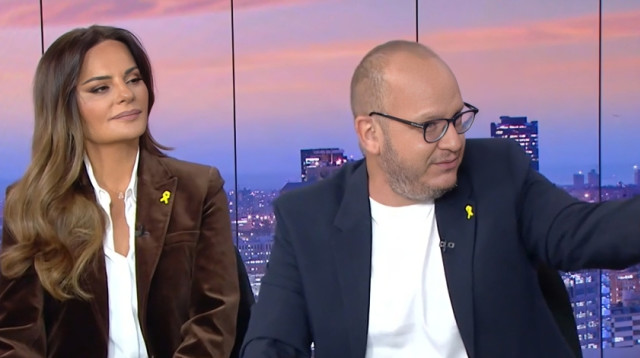 אופירה אסייג וחיים לוינסון (צילום: צילום מסך קשת 12)