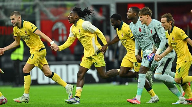 שחקני מילאן חוגגים (צילום: Marco Mantovani / Contributor)