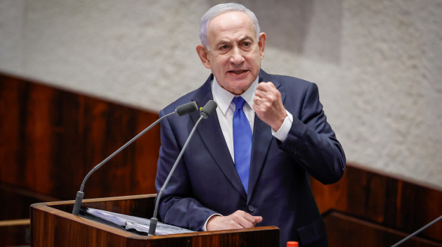 נתניהו נואם בפתיחת מושב החורף של הכנסת (צילום: נועם מושקוביץ דוברות הכנסת)