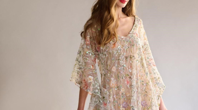 שמלה בעיצובו של ירון מינקובסקי (צילום: עידו לביא)