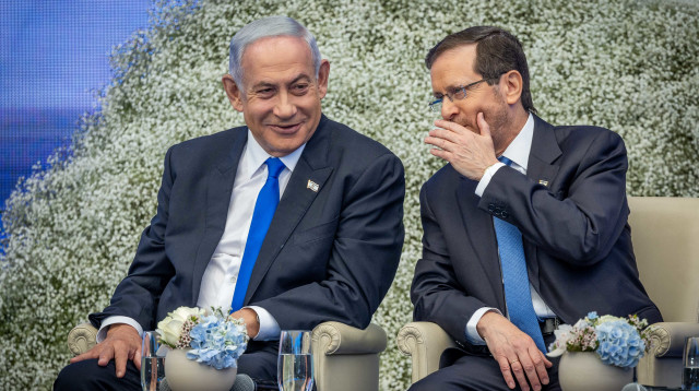 יצחק הרצוג, בנימין נתניהו (צילום: יונתן זינדל, פלאש 90)