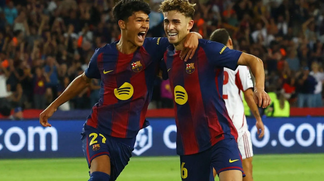 שחקני ברצלונה, פרמין לופס, דרו פרננדס (צילום: רויטרס)