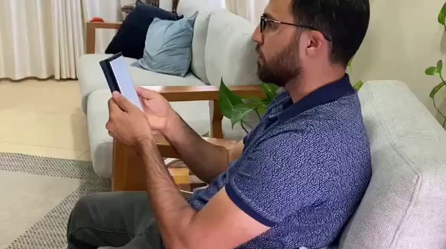 שימוש באפליקציה לאיתור פזילה (צילום: מרכז רפואי צפון (פוריה))