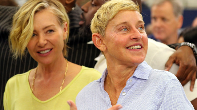 אלן דג'נרס ובת זוגה פורשיה דה רוסי (צילום: Richard Rodriguez/Getty Images)