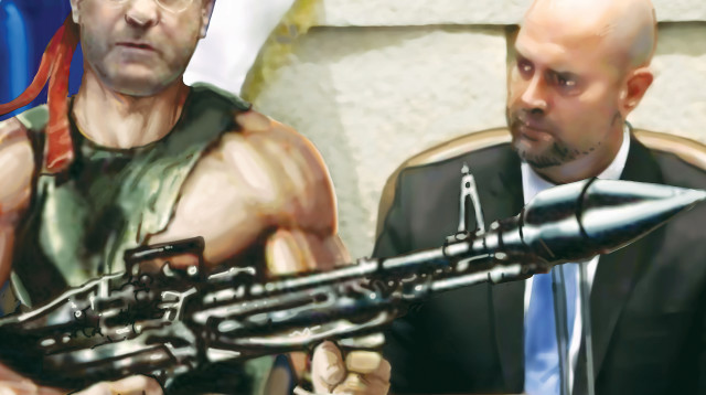 רמבו בכנסת (צילום: איור: אורי אינקס)