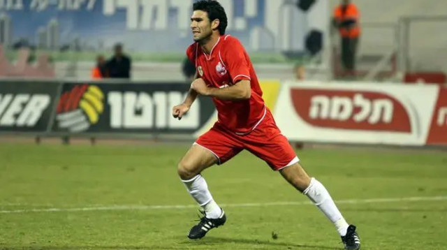 חנן פדידה שחקן הפועל באר שבע חוגג כיבוש שער (צילום: רוני לבנה)