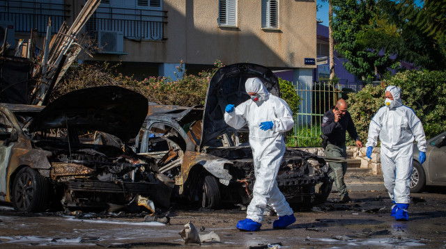 זירת ניסיון חיסול בנתניה (צילום: פלאש 90)