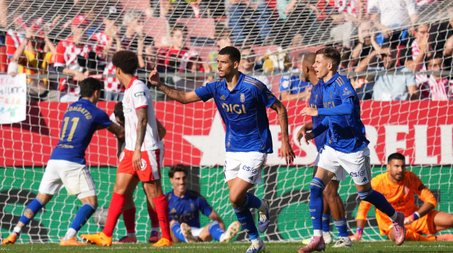 דויד קארמו שחקן אוביידו חוגג שער (צילום: GettyImages, Alex Caparros)