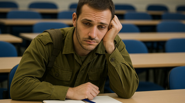 זעקת סטודנטים במילואים (צילום: מעריב אונליין)