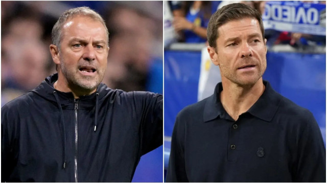 צ'אבי אלונסו, מאמן ריאל מדריד, האנזי פליק מאמן ברצלונה (צילום: עיבוד תמונה, מערכת וואלה)