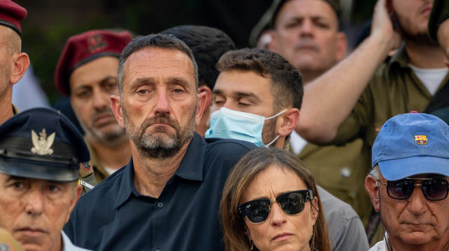 הרצי הלוי בהלוויית תמיר נמרודי (צילום: חיים גולדברג פלאש 90)