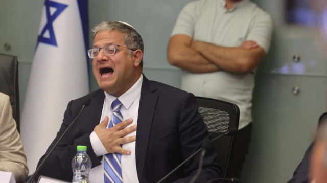 איתמר בן גביר בדיון בוועדה לביטחון לאומי של הכנסת (צילום: מרק ישראל סלם)