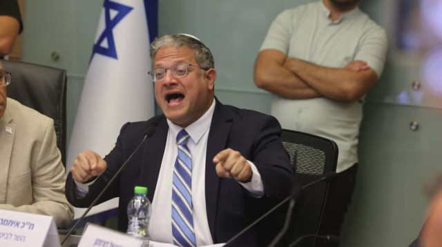 איתמר בן גביר בדיון בוועדה לביטחון לאומי של הכנסת (צילום: מרק ישראל סלם)