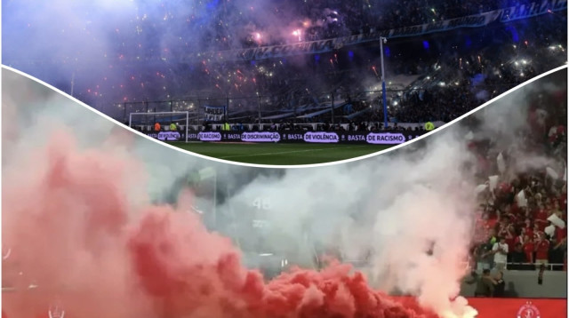 מצאו את ההבדלים. מופע פירוטכניקה בארנגטינה ובישראל. רק קהל אחד נהנה (צילום: אודי ציטיאט, Marcelo Endelli / Stringer)