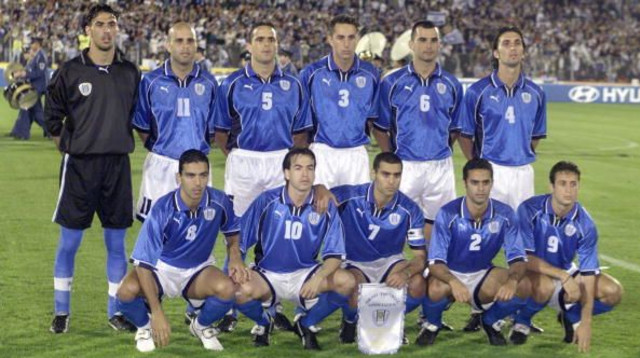 הרכב נבחרת ישראל בפלייאוף מוקדמות יורו 2000 (צילום: SVEN NACKSTRAND)