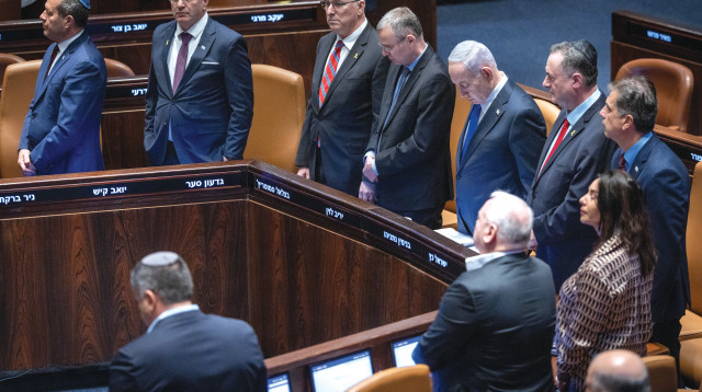 שולחן הממשלה בכנסת 2025 (צילום: חיים גולדברג, פלאש 90)