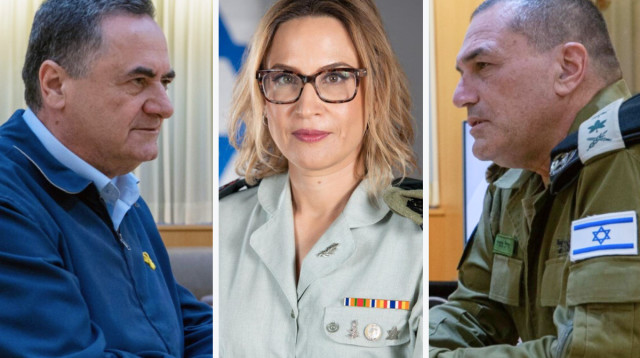 ישראל כ"ץ, אייל זמיר, יפעת תומר-ירושלמי (צילום: דובר צה"ל,אריאל חרמוני, משרד הביטחון)