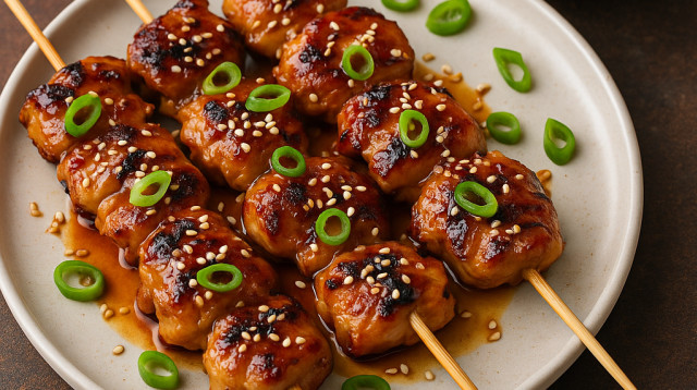 שיפודי פרגית ברוטב אסייתי (צילום: נעשה שימוש ב-OpenArt.ai)