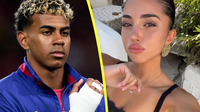 אנה גגנוסו, לאמין ימאל (צילום: צילום מסך אינסטגרם,Pedro Salado/Getty Images)