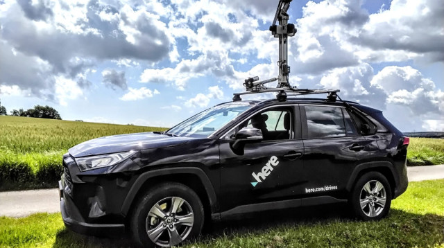 המכונית הייעודית של חברת HERE Technologies (צילום: HERE Technologies)