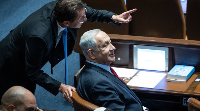 בועז ביסמוט, בנימין נתניהו (צילום: יונתן זינדל פלאש 90)