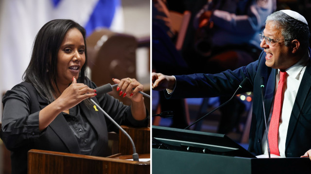 השר איתמר בן גביר, ח"כ פנינה תמנו שטה (צילום: נועם מושקוביץ, דוברות הכנסת,אורן בן חקון, פלאש 90)