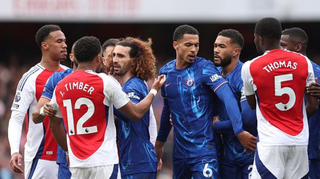 שחקני ארסנל וצ'לסי (צילום: Gettyimages)